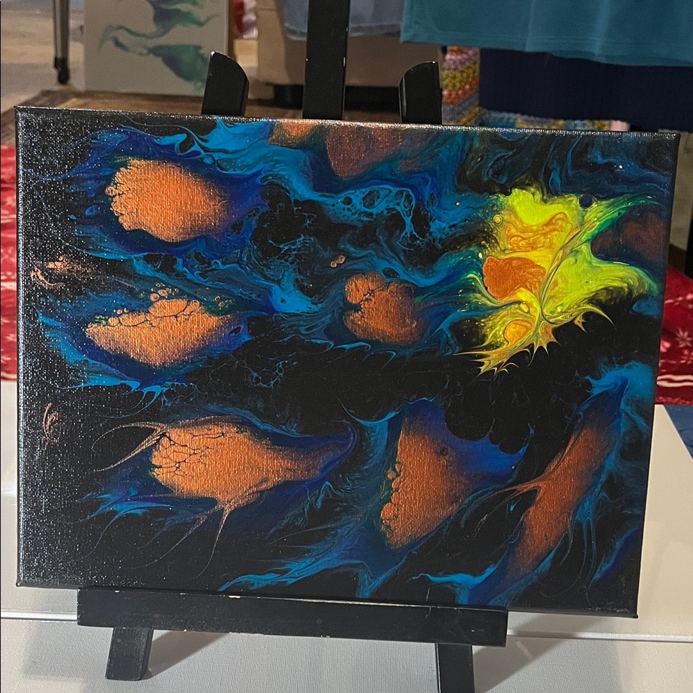 Abstract Canvas Art with Vibrant Colors